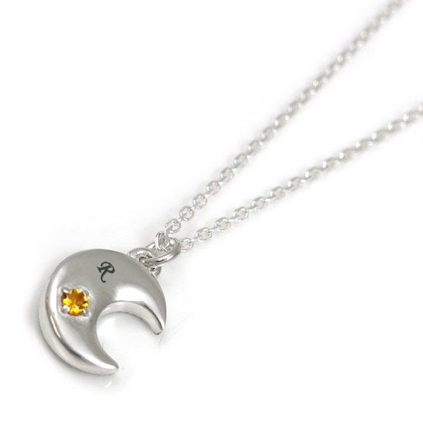 ≪DAgDART/ダグダート≫【ペア】名入れ刻印&選べる誕生石　月×星 シルバーペアペンダント /DT-496+497　刻印可能