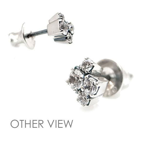 ≪DAgDART/ダグダート≫【Glass】キュービックジルコニア シルバーピアス 