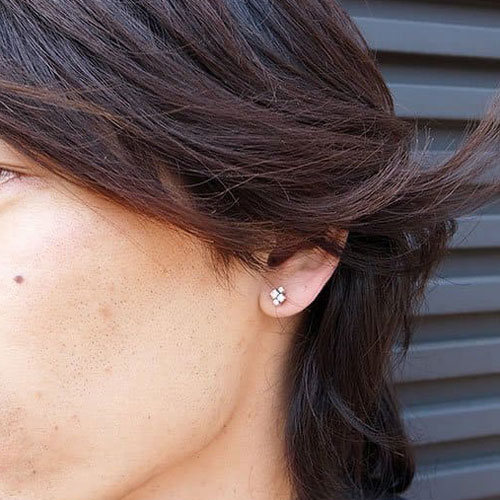 ≪DAgDART/ダグダート≫【Glass】キュービックジルコニア シルバーピアス 