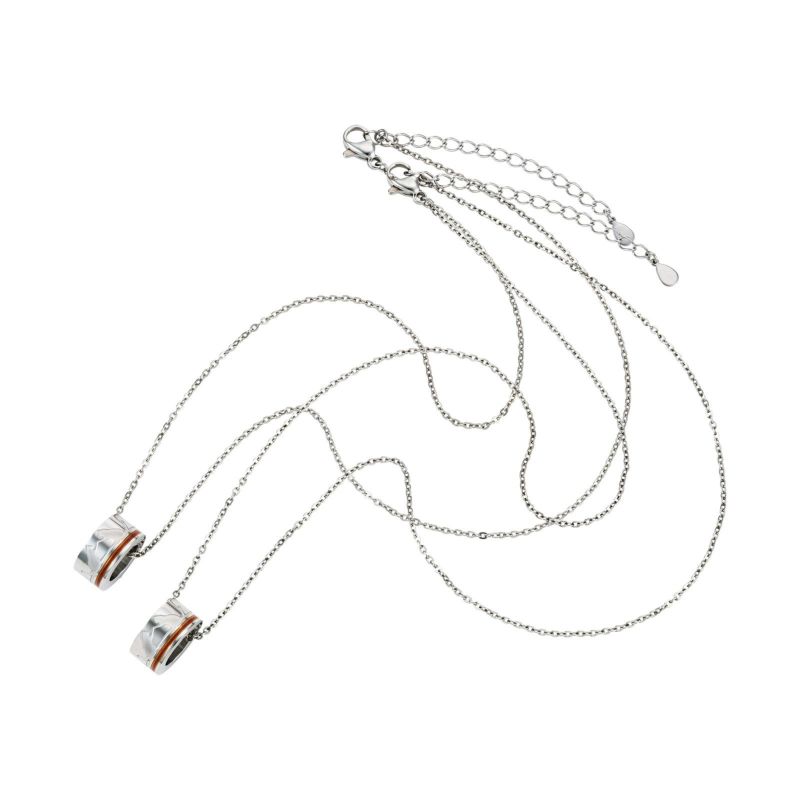 ≪white clover/ホワイトクローバー≫ペアネックレス ステンレス