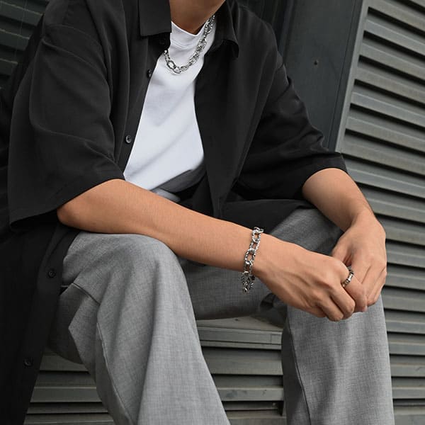 シルバーブレスレット BOSSE メンズ [DB-192]