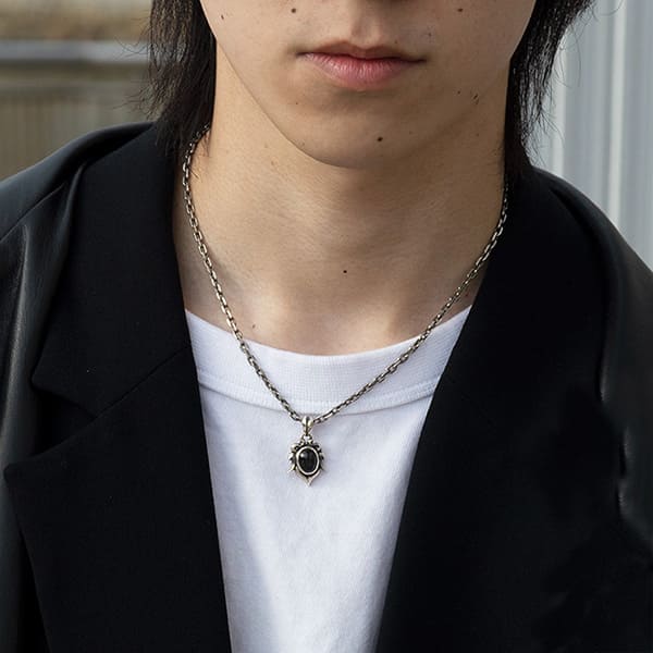 ≪DAgDART/ダグダート≫【ARCO FRECCIA】花冠モチーフ ダイオプサイト×シルバーペンダント 