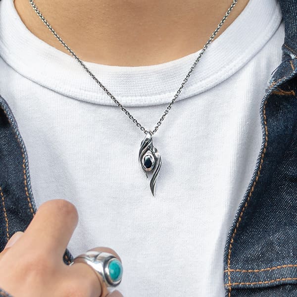 ≪DAgDART/ダグダート≫【blast -In the Haze-】ブラックキュービックジルコニア×シルバーペンダント 