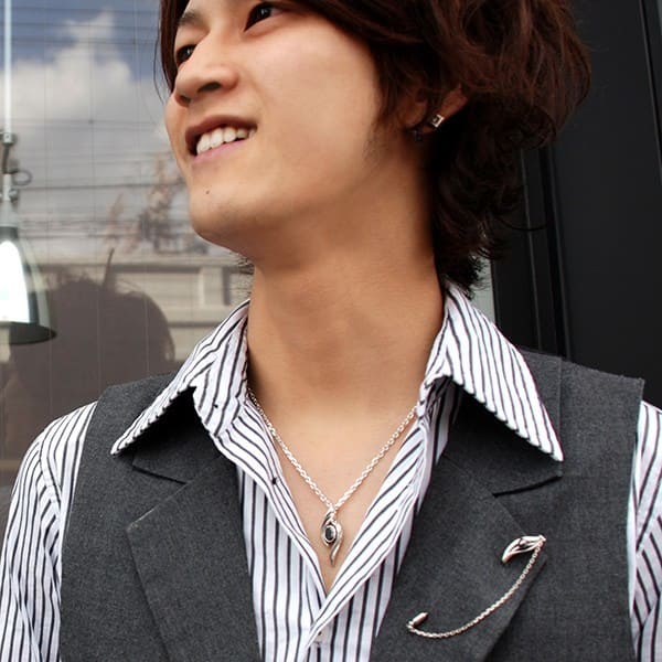 ≪DAgDART/ダグダート≫【blast -In the Haze-】ブラックキュービックジルコニア×シルバーペンダント 