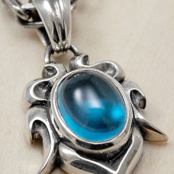 ≪DAgDART/ダグダート≫【ARCO FRECCIA】花冠モチーフ ブルートパーズ×シルバーペンダント 