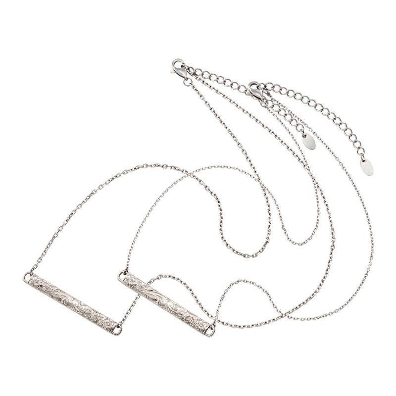 ≪white clover/ホワイトクローバー≫ペアネックレス ステンレス