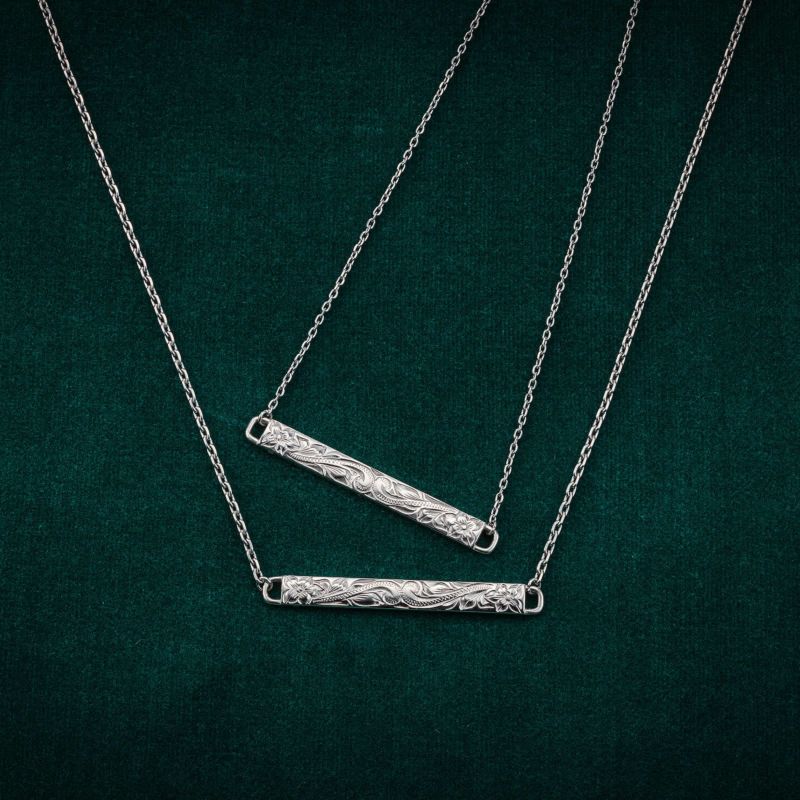 ≪white clover/ホワイトクローバー≫ペアネックレス ステンレス