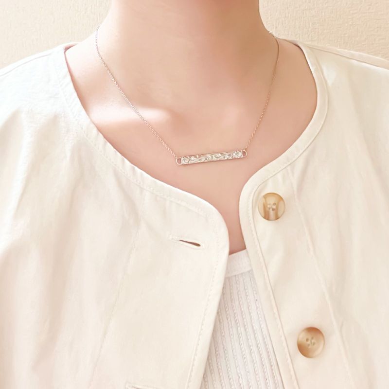 ≪white clover/ホワイトクローバー≫ペアネックレス ステンレス