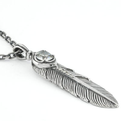 販売終了≪アルテミスクラシック≫イカロスフェザーペンダント(スモール:クリア)/チェーン付　ACP0293