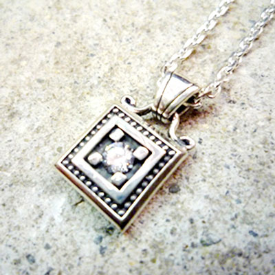 ≪Ark/アーク ≫ square birth stone flame/ARKN-0031CZSV-BKCZSV