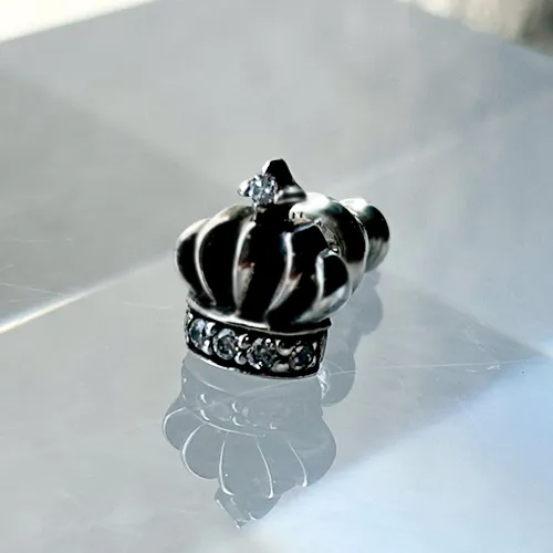 ≪FatimaDesign/ファティマデザイン≫ファティマ・クラウン　ピアス　クリア / シルバー925
