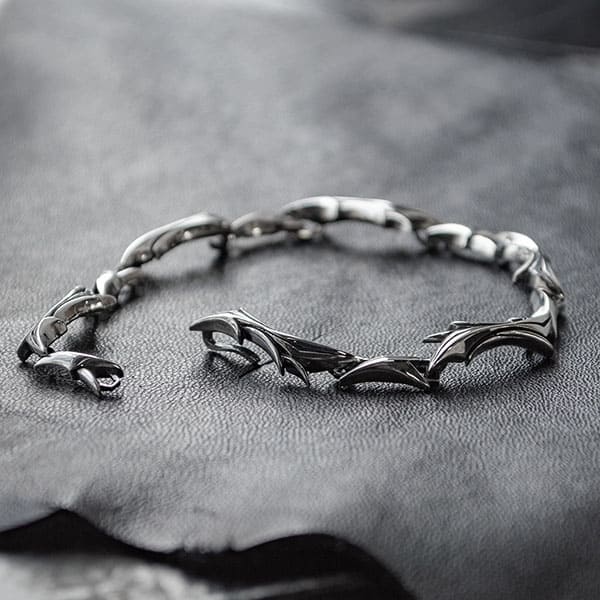 ≪DAgDART/ダグダート≫【Lindwurm】翼竜「リンドブルム」モチーフ シルバーブレスレット