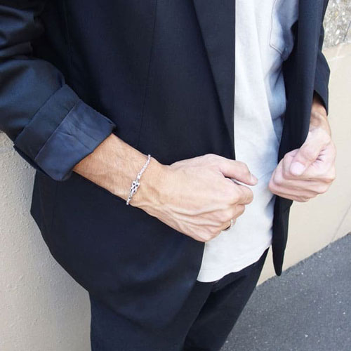 ≪DAgDART/ダグダート≫【true knot】シルバーペアブレスレット 