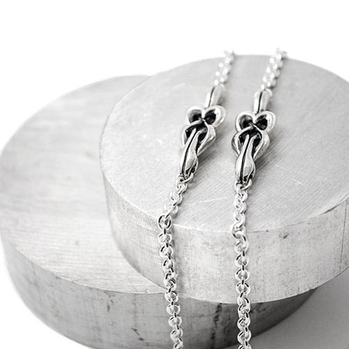 ≪DAgDART/ダグダート≫【true knot】シルバーペアブレスレット 