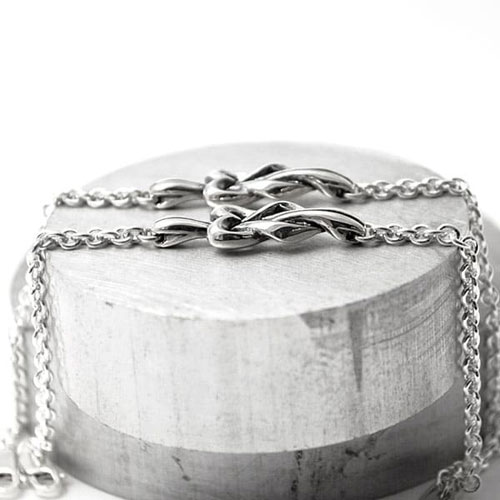 ≪DAgDART/ダグダート≫【true knot】シルバーペアブレスレット 