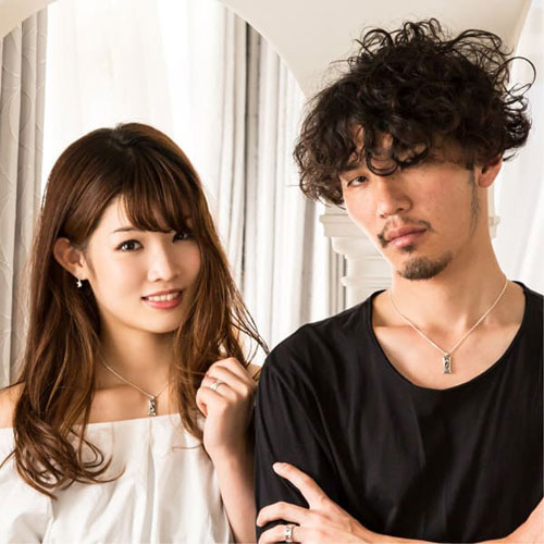 ≪DAgDART/ダグダート≫【ペア】アラベスク ストーン×シルバーペアペンダント