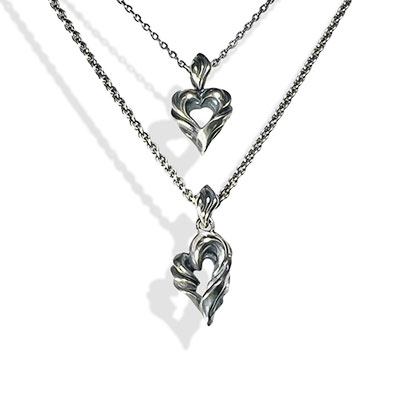 ≪DAgDART/ダグダート≫【ペア】ハートシルバーペンダント