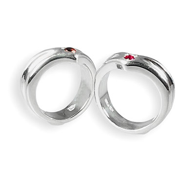 ≪DAgDART/ダグダート≫【ペア】選べる誕生石　ストーン×シルバーペアリング /DR-161BCZ+162CZ