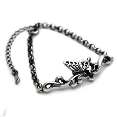 ≪Ageha≫植物と蝶のブレスレット　