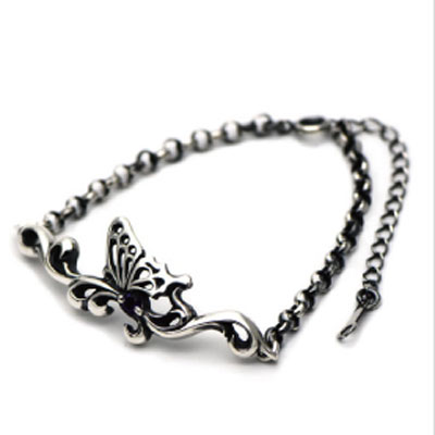 ≪Ageha≫植物と蝶のブレスレット　