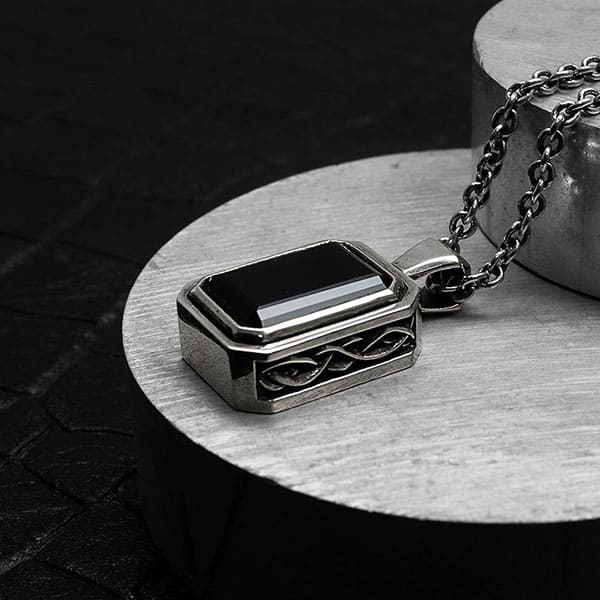 ≪DAgDART/ダグダート≫【D.four -XXXX fourth-】オニキス/スモーキークォーツ×シルバーペンダント◇シルバーアクセスタイルマガジン Vol.22 & RUDO Vol.60掲載アイテム