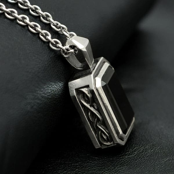 ≪DAgDART/ダグダート≫【D.four -XXXX fourth-】オニキス/スモーキークォーツ×シルバーペンダント◇シルバーアクセスタイルマガジン Vol.22 & RUDO Vol.60掲載アイテム