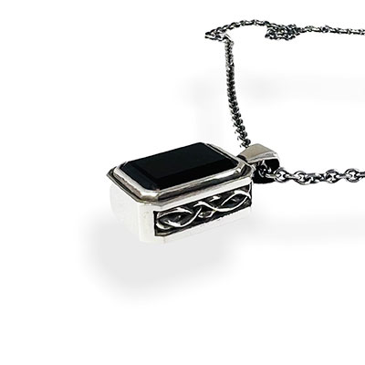 ≪DAgDART/ダグダート≫【D.four -XXXX fourth-】オニキス/スモーキークォーツ×シルバーペンダント◇シルバーアクセスタイルマガジン Vol.22 & RUDO Vol.60掲載アイテム