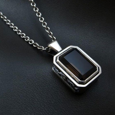 ≪DAgDART/ダグダート≫【D.four -XXXX fourth-】オニキス/スモーキークォーツ×シルバーペンダント◇シルバーアクセスタイルマガジン Vol.22 & RUDO Vol.60掲載アイテム