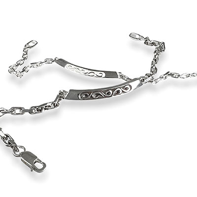 ≪DAgDART/ダグダート≫【ペア】アラベスク シルバーペアブレスレット /DB-131+132