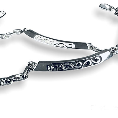 ≪DAgDART/ダグダート≫【ペア】アラベスク シルバーペアブレスレット /DB-131+132