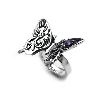 ≪Ageha≫ハートの石のアゲハリング 　