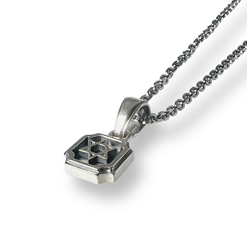 ≪FatimaDesign/ファティマデザイン≫ミニプレート・六芒星　ペンダント/チェーン付き