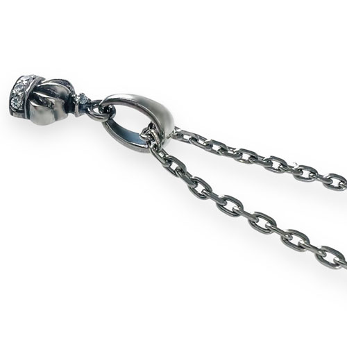 ≪FatimaDesign/ファティマデザイン≫クラウン・チャームSVペンダント (チェーン付)