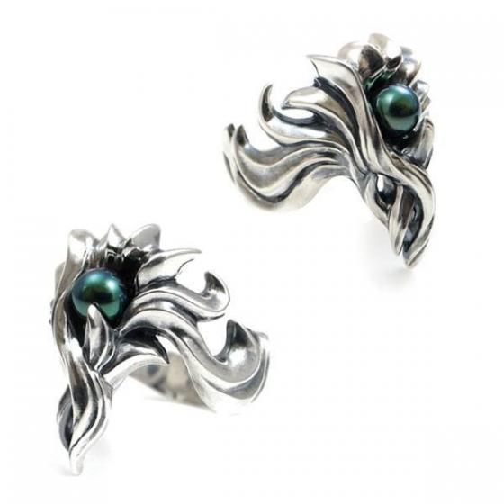 ≪DAgDART/ダグダート≫【Dice】ブラックパール×シルバーリング /刻印可能