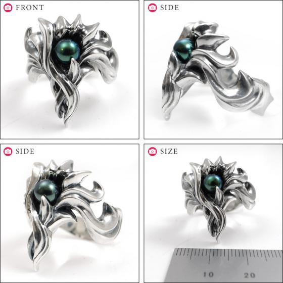 ≪DAgDART/ダグダート≫【Dice】ブラックパール×シルバーリング /刻印可能