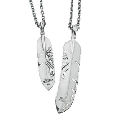 販売終了≪アルテミスクラシック≫ペア販売/イカロスフェザーペンダント(ラージ&スモール:ブラック)