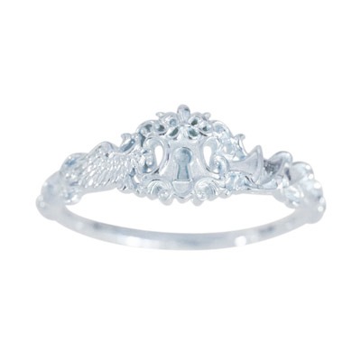 銀時Presents≪うみくん × Fatima Design コラボアクセサリー　Vol.2≫リング　K10　ホワイトゴールド