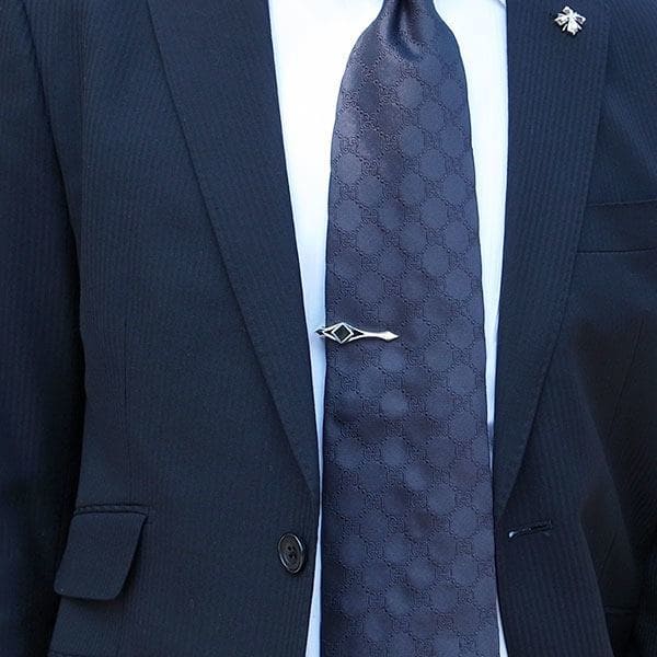 ≪DAgDART/ダグダート≫【Glass】オニキス×シルバーネクタイピン