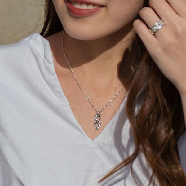 ≪DAgDART/ダグダート≫【ペア】選べる誕生石　アラベスク ストーン×シルバーペアペンダント