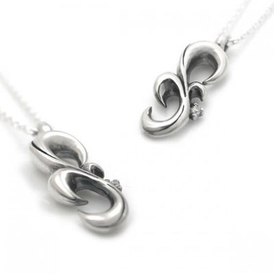 ≪DAgDART/ダグダート≫【ペア】選べる誕生石　アラベスク ストーン×シルバーペアペンダント