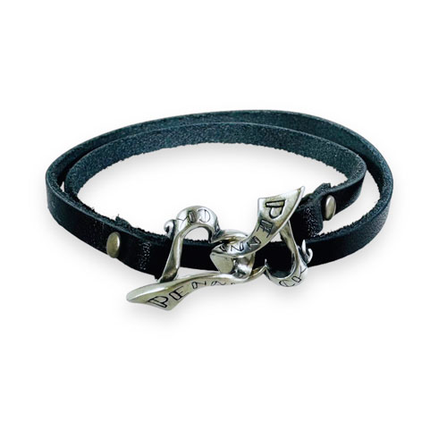 販売終了≪PennyBlack/ペニーブラック≫リボンハート レザー×シルバーペアブレスレット