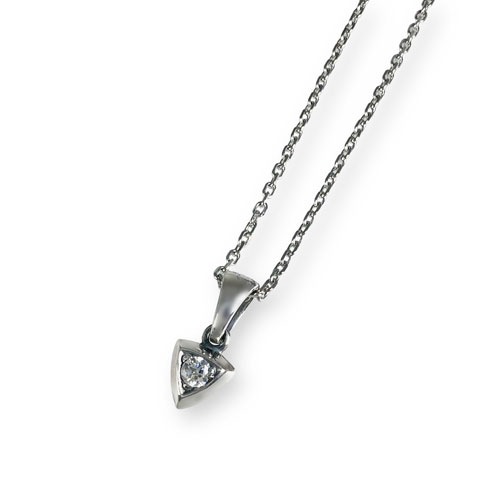 ≪FatimaDesign/ファティマデザイン≫デルタ・チャームペンダント　クリア (チェーン付)