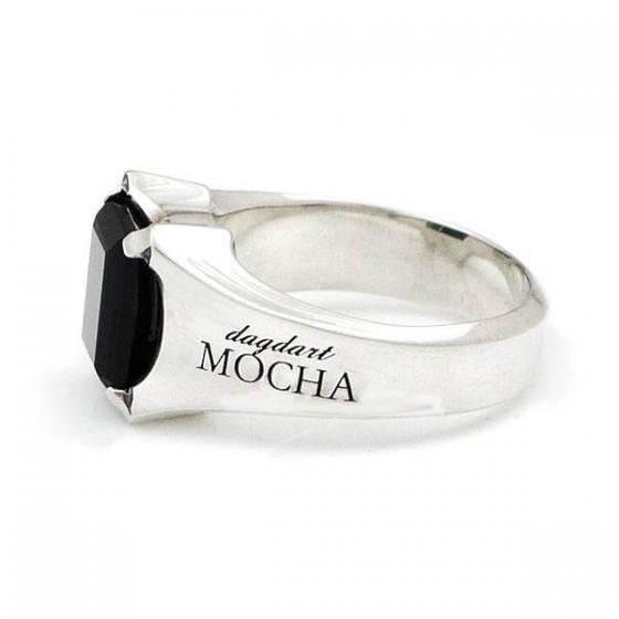 ≪DAgDART/ダグダート≫【MOCHA】オクタゴンカット ブラックオニキス×シルバーリング / 刻印可能