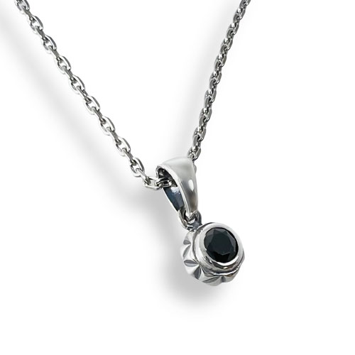 ≪FatimaDesign/ファティマデザイン≫デイスター・チャームペンダントBK (チェーン付)