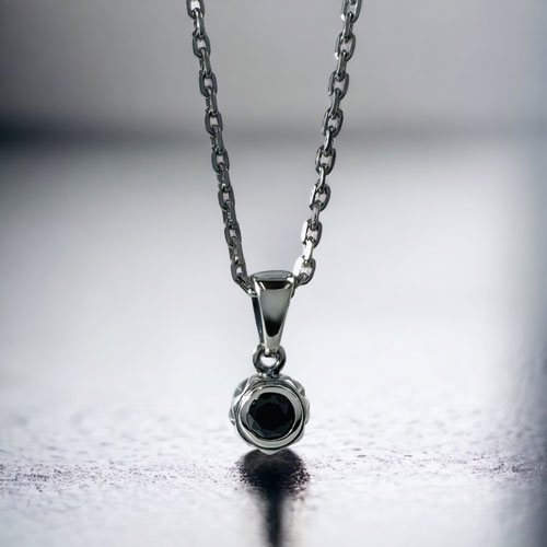 ≪FatimaDesign/ファティマデザイン≫デイスター・チャームペンダントBK (チェーン付)