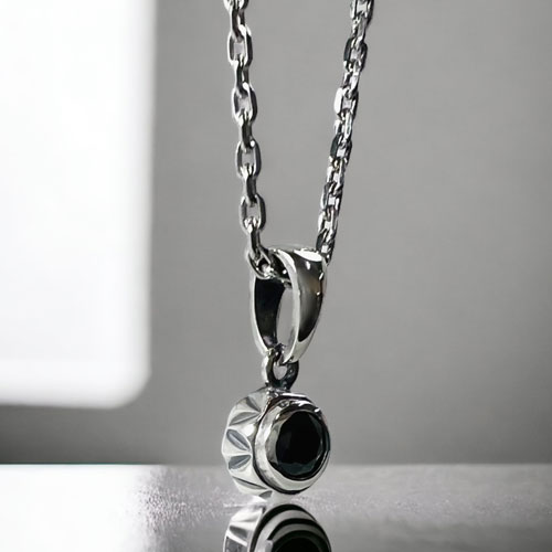 ≪FatimaDesign/ファティマデザイン≫デイスター・チャームペンダントBK (チェーン付)