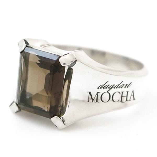 ≪DAgDART/ダグダート≫【MOCHA】オクタゴンカット スモーキークォーツ シルバーリング /刻印可能