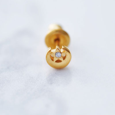 ≪Crescent Luna/クレセントルナ≫LUNA ESTRELLA PIERCE GOLD/ルナエストレラピアス