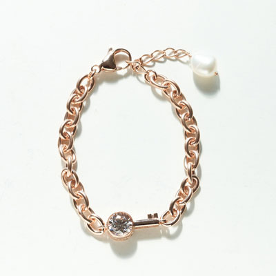 銀時Presents≪うみくん × Fatima Design コラボアクセサリー　Vol.3≫ブレスレット　K10　ピンクゴールド