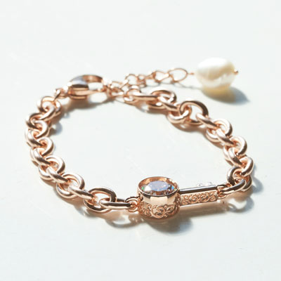 銀時Presents≪うみくん × Fatima Design コラボアクセサリー　Vol.3≫ブレスレット　K10　ピンクゴールド